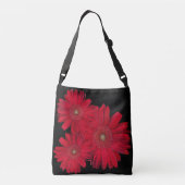 Red Gerber Daisy close-up foto Crossbody Tas (Achterkant)