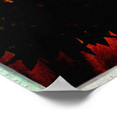 Red Gerber Daisy Closeup Foto Bold Modern Inspire Poster (Hoek)