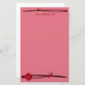 Red Gerber Daisy Flower Photography Floury Custom Briefpapier (Voorkant / Achterkant)