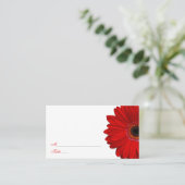 Red Gerber Daisy Mariage Cartes de Place (Debout devant)