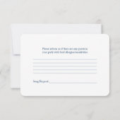 Red Gerber Daisy Marine Blue Ribbon Wedding RSVP (Dos)