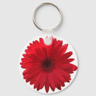 Red Gerber Daisy Sleutelhanger