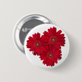 Red Gerber Daisy sluit foto's op Ronde Button 5,7 Cm (Voorkant /achterkant)