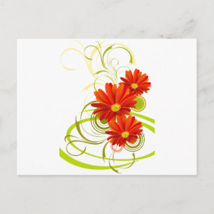 Red Gerbera Daisy Briefkaart