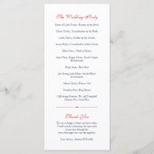 Red Gerbera Daisy Navy Polka Dot Wedding Program Programma (Achterkant)
