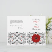 Red Gerbera Daisy Programme de mariage floral (Debout devant)