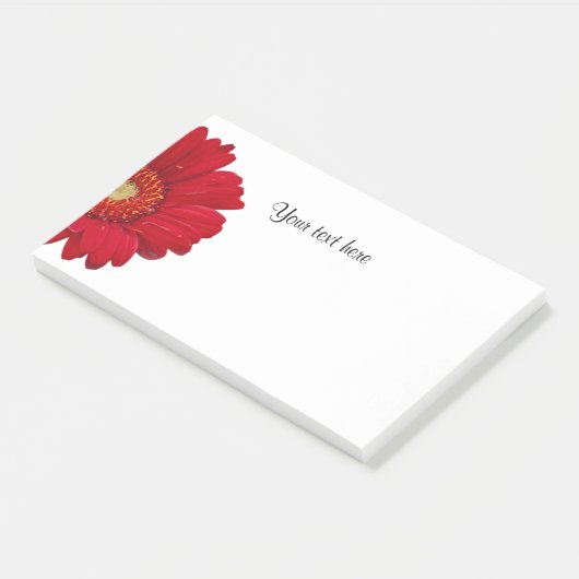 Red Gerbera Daisy Sjabloon Post-it® Notes (Schuin)