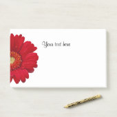 Red Gerbera Daisy Sjabloon Post-it® Notes (Op bureau)