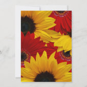 Red Gerbera Daisy Sunflower Wedding Uitnodiging (Achterkant)
