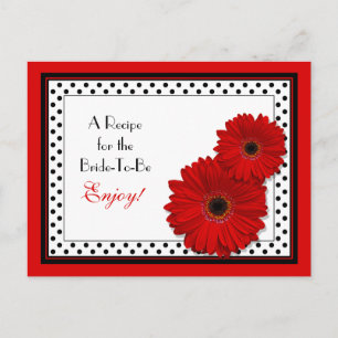 Red Gerbera Daisy Vrijgezellenfeest Recept Kaart