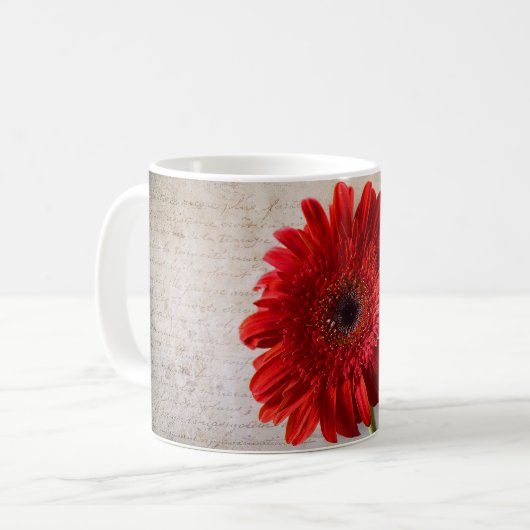 Red Gerbera - mokken (Voorkant links)