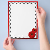 Red Gerbera Polka Pit past je eigen brochures aan (Hand)