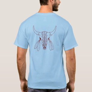 Red Ghost Dance Buffalo blue t-shirt achteraan