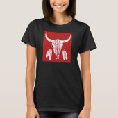 Red Ghost Dance Buffalo femmes noir t-shirt (Devant)