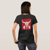 Red Ghost Dance Buffalo femmes noir t-shirt dos (Dos entier)