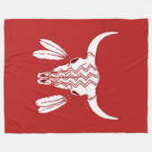 Red Ghost Dance Buffalo grande couverture en polai (Devant (Horizontal))