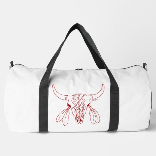 Red Ghost Dance Buffalo ligne blanc sac duffé (Recto)
