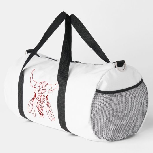 Red Ghost Dance Buffalo ligne blanc sac duffé (Coin droit)