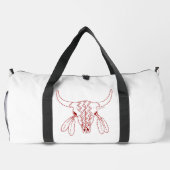 Red Ghost Dance Buffalo ligne blanc sac duffé (Verso)