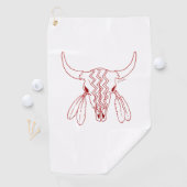 Red Ghost Dance Buffalo ligne blanche serviette de (En situation)