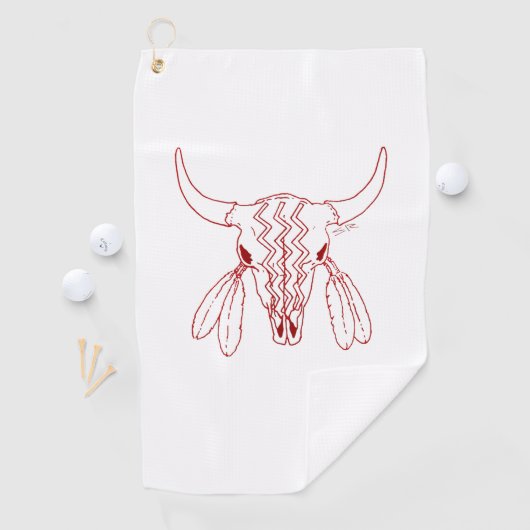 Red Ghost Dance Buffalo ligne blanche serviette de (En situation)