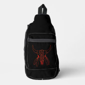 Red Ghost Dance Buffalo ligne sling noir sac à dos (Recto)