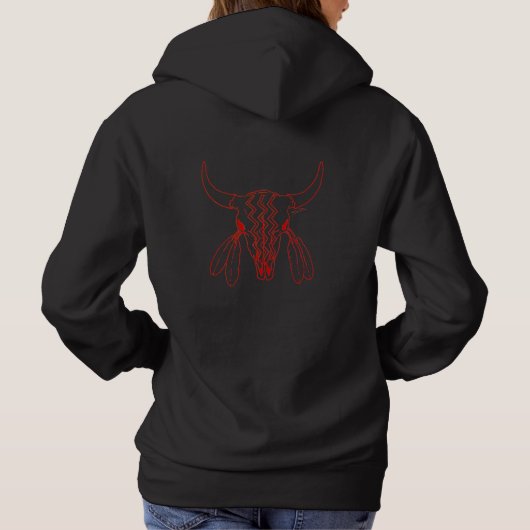 Red Ghost Dance Buffalo ligne sweat - shirt à capu (Dos)