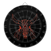 Red Ghost Dance Buffalo lijn zwart dartboard Dartbord (Voorkant)