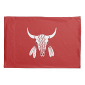 Red Ghost Dance Buffalo paire de taies d'oreillers (Dos-gauche)