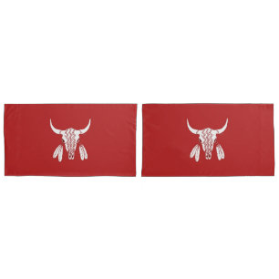 Red Ghost Dance Buffalo roi taies d'oreiller paire