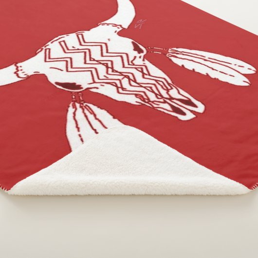 Red Ghost Dance Buffalo sherpa couverture (3/4)