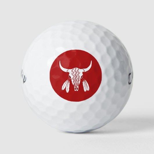 Red Ghost Dance Buffalo Warbird balles de golf (Devant)