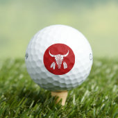 Red Ghost Dance Buffalo Warbird balles de golf (T-shirt Insitu)