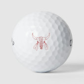 Red Ghost Dance Buffalo Warbird balles de golf 12 (Devant)