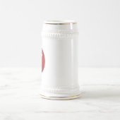 Red Ghost Dance Buffalo wit stein met gouden rand Bierpul (Center)