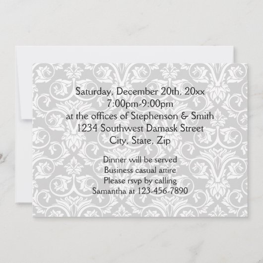 Red Gift Bow Fête Invitation (Dos)