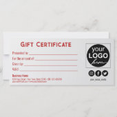 Red Gift Bow Satin Ribbon Trendy White-kaartje (Achterkant)