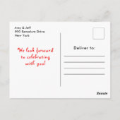 Red Gingerbrood House Decorting Party Briefkaart (Achterkant)