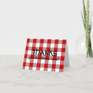 Red Gingham Bedankt