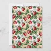 Red Gingham Berry Baby Shower Kaart (Achterkant)