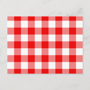 Red Gingham Briefkaart