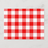 Red Gingham Briefkaart (Voorkant)