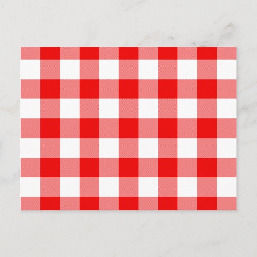 Red Gingham Briefkaart (Voorkant)