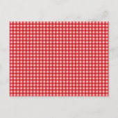 Red Gingham & Burlap Mason Jar Bewaar de datum Aankondigingskaart (Achterkant)