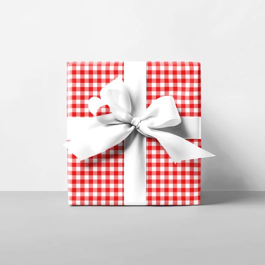 Red Gingham Cadeaupapier