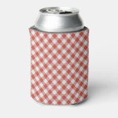 Red Gingham Check Eat Drink trouwen bruiloft Blikjeskoeler (Blikje Achterkant)