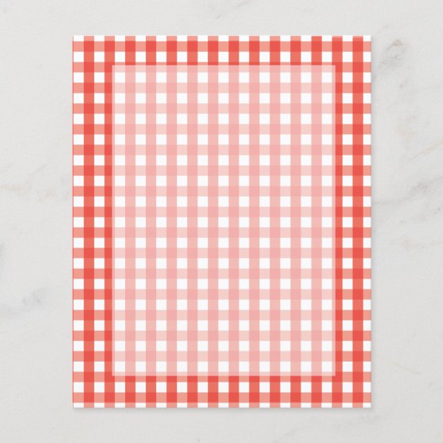 Red Gingham Check Pattern (Voorkant)