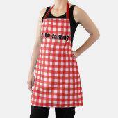 Red Gingham Check Pattern I Heart Canning Schort (Insitu)