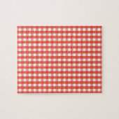 Red Gingham Check Pattern Legpuzzel (Horizontaal)