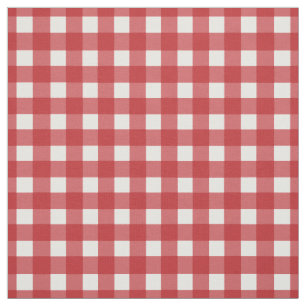 Red Gingham Check Stof